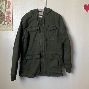 Mens green cargo jacket